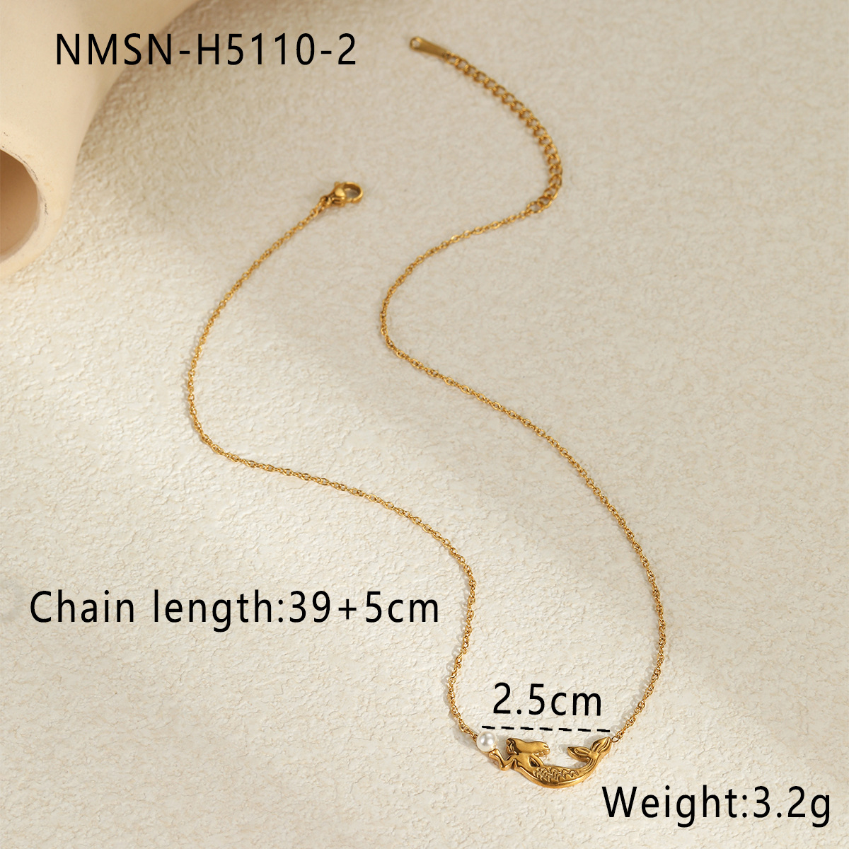Nmsn-h5110-2 mermaid necklace