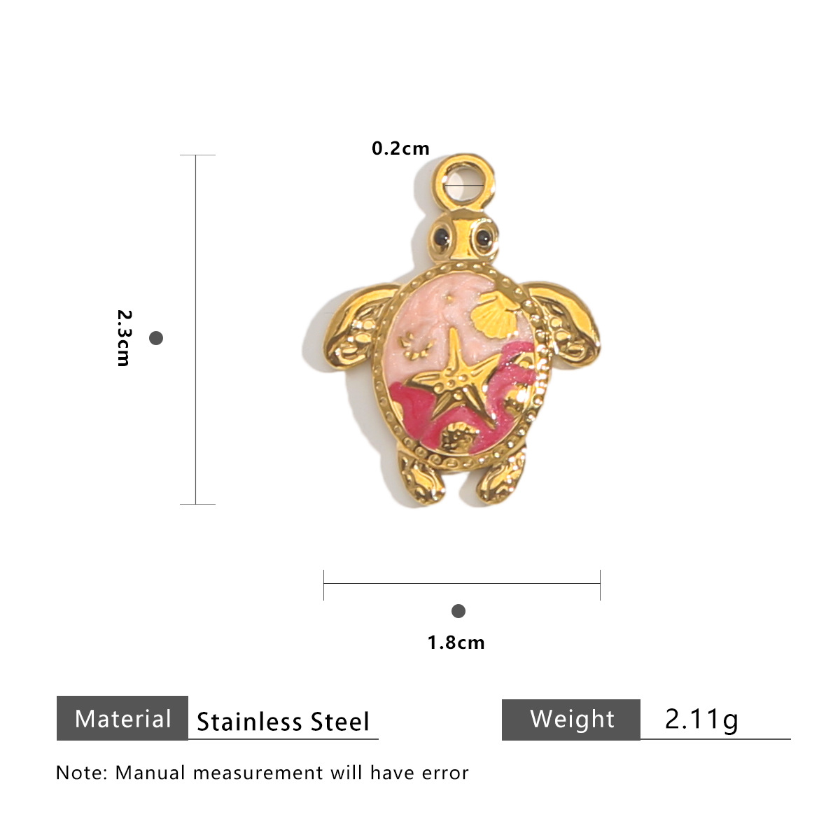 Turtle pink and red