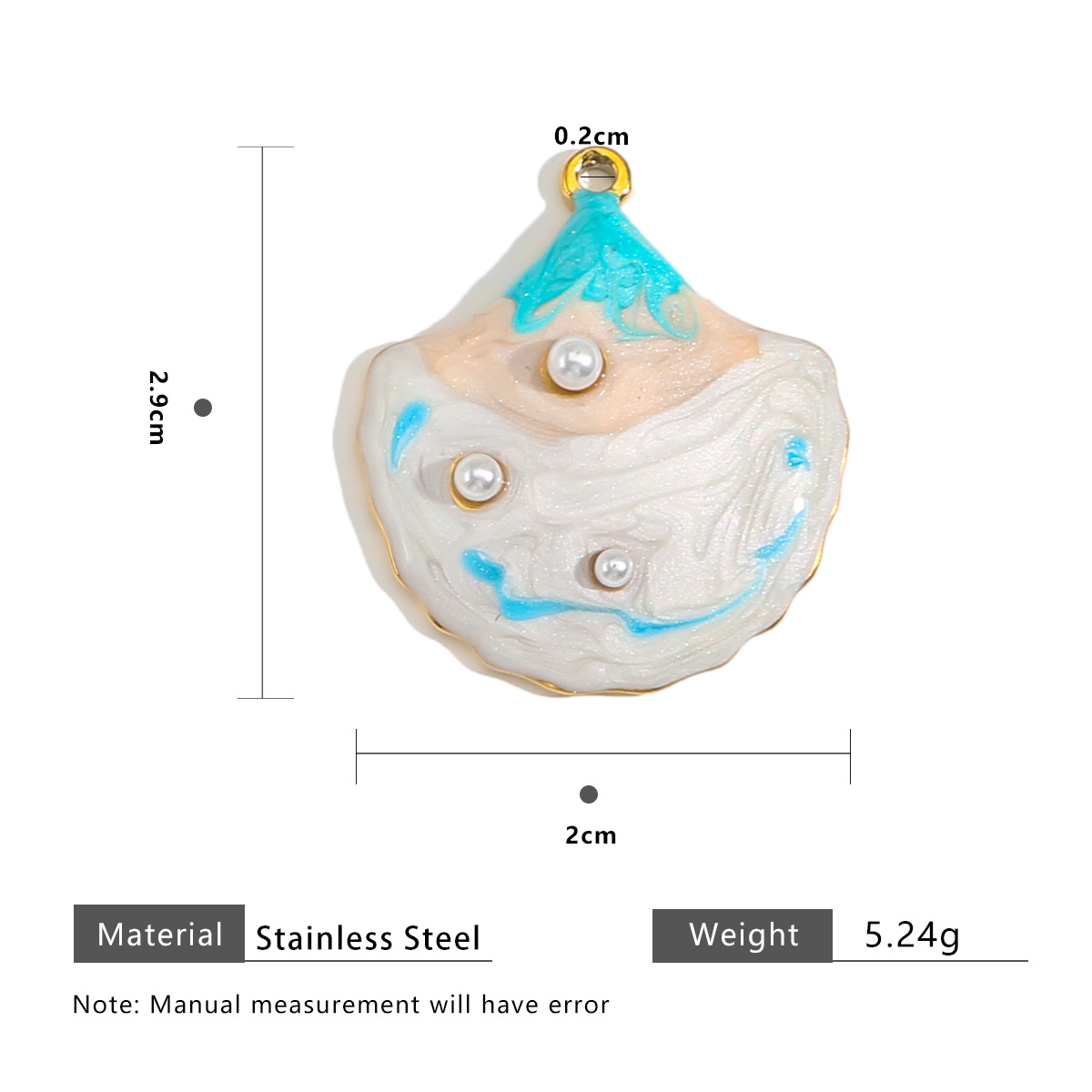 Shell 3 pearl gradient - blue   light yellow   white   dark blue