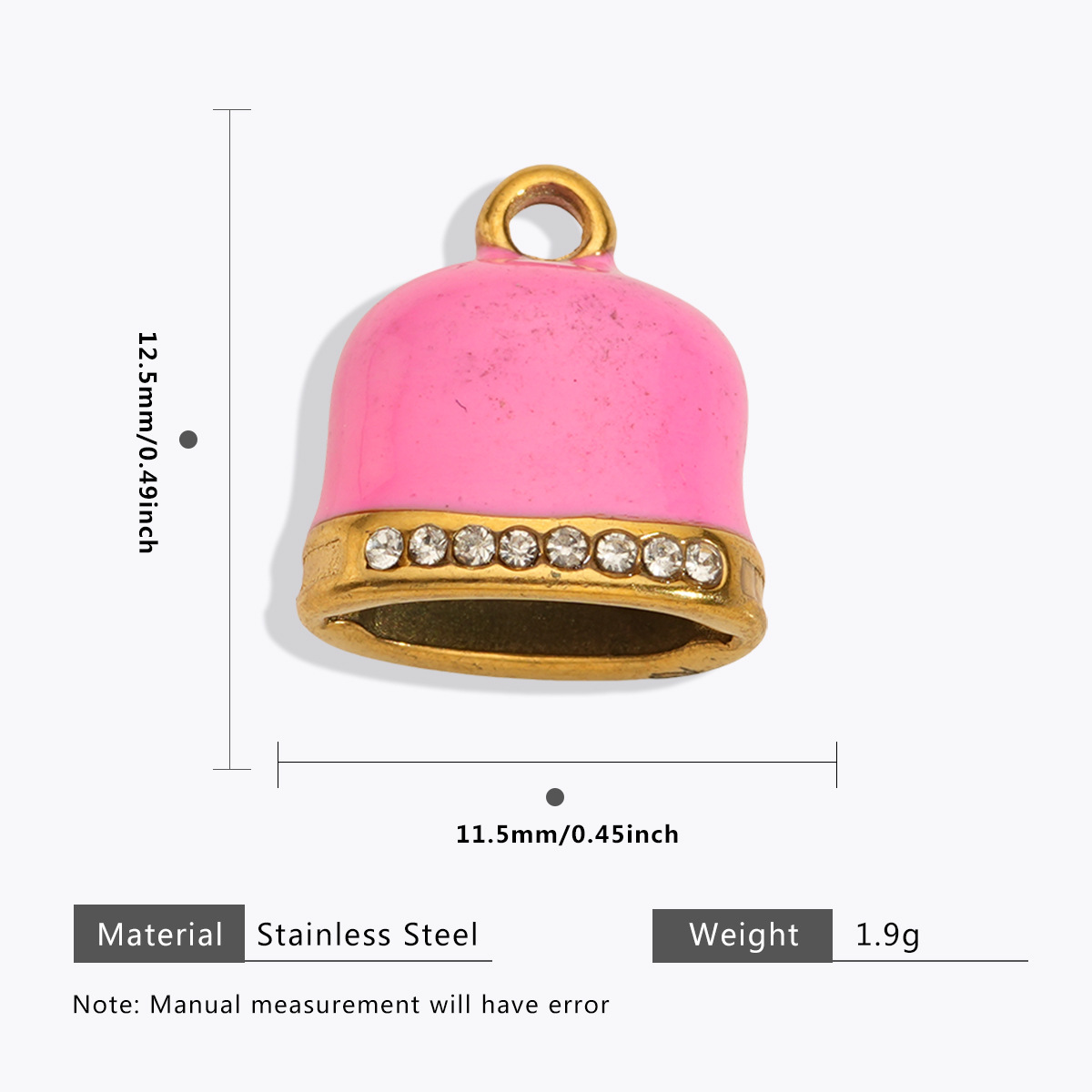 Bell oil drop diamond pendant-pink