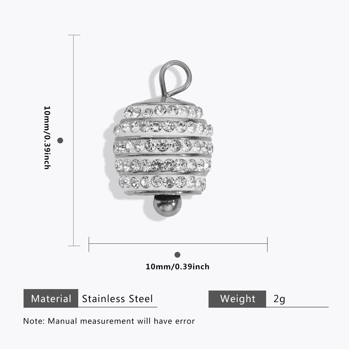 Full diamond 5-row bell - steel color