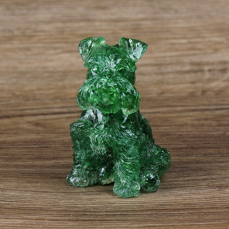 21 green colored glaze