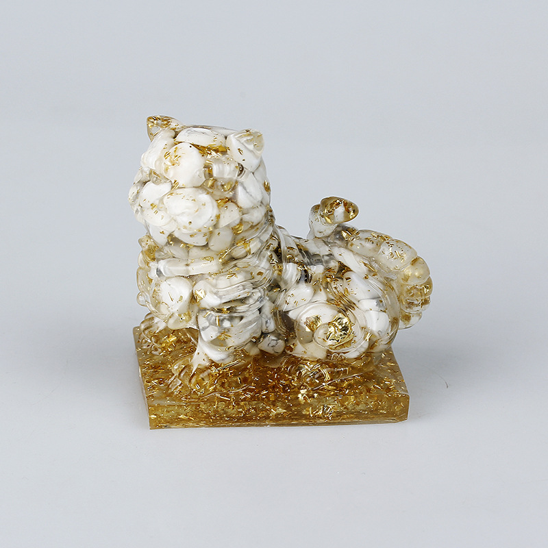 White turquoise gold foil