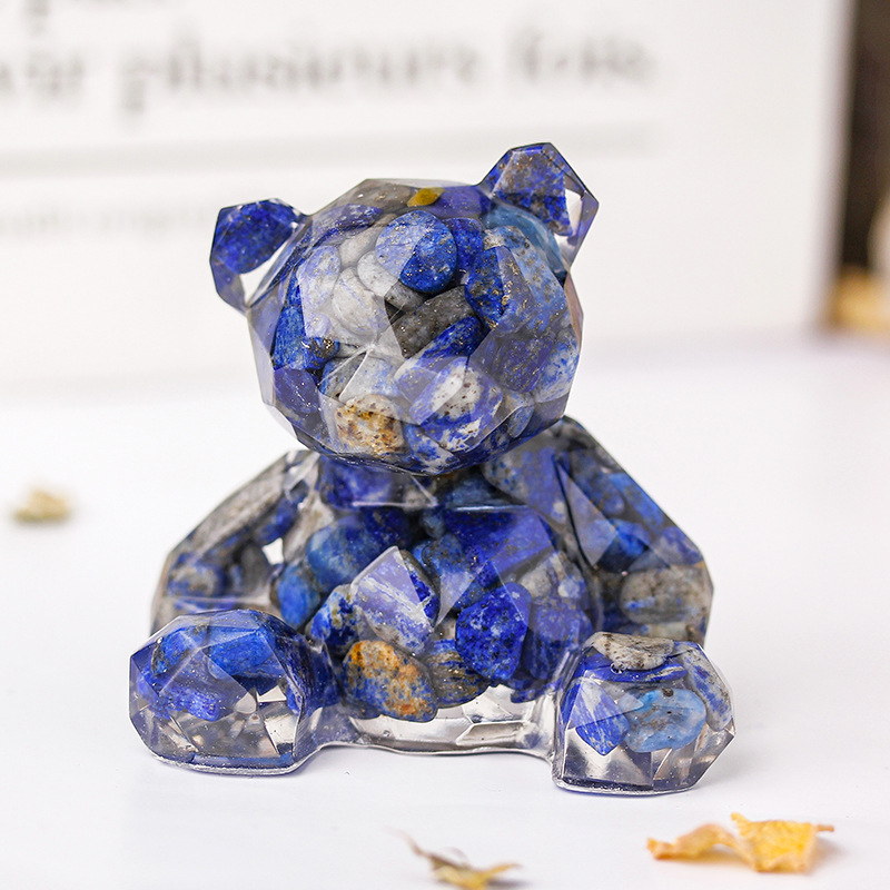 Lapis lazuli mirror bear