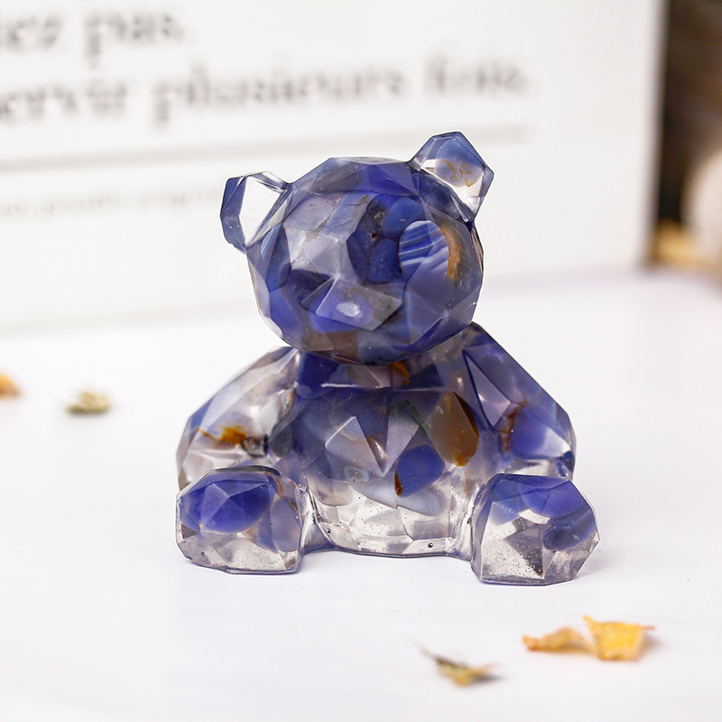 Blue Agate mirror bear