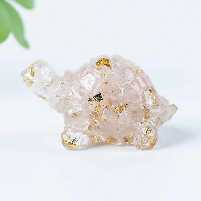 12 pink crystal gold foil