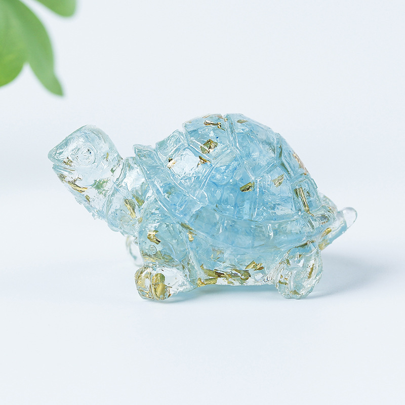 19 aquamarine gold foil