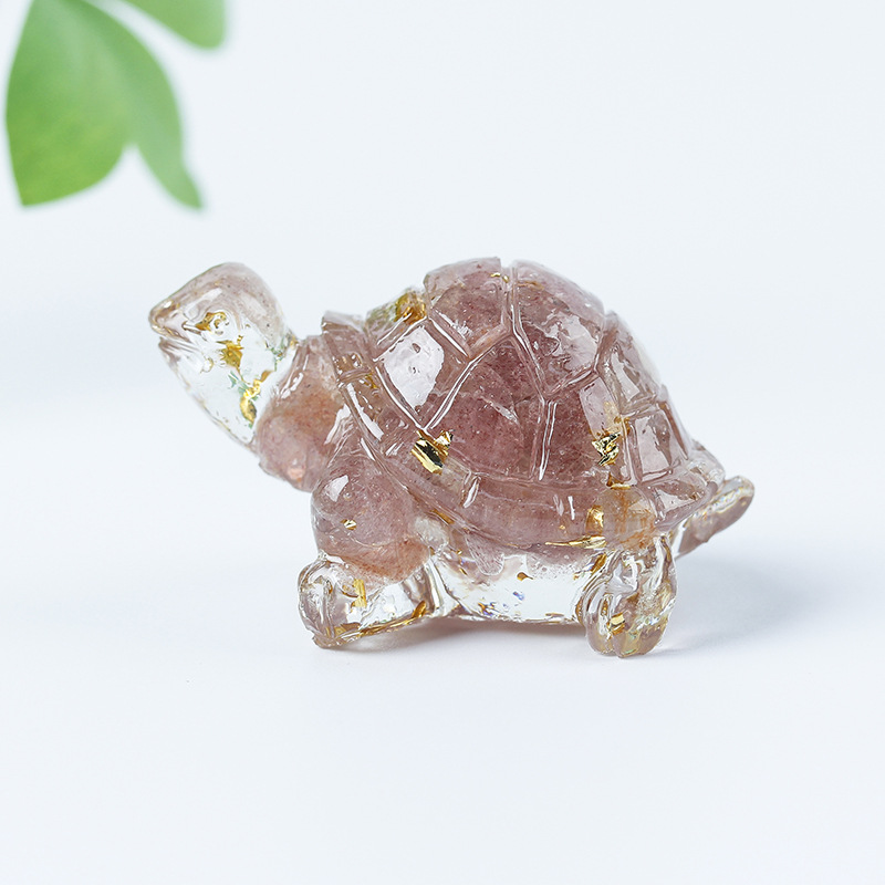 20 strawberry crystal gold foil
