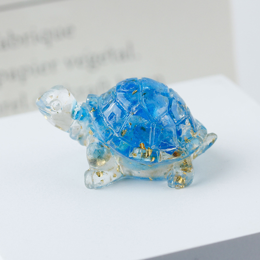 58 blue glass gold foil