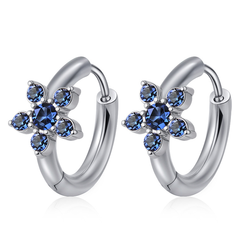 Ms-783 small steel color blue diamond