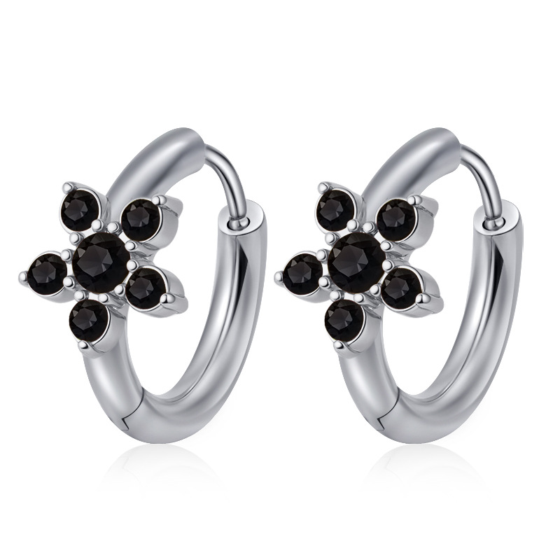 Ms-783 small steel color black diamond