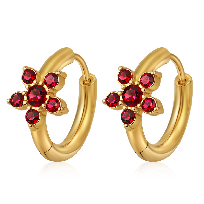 Ms-783 small golden red diamond
