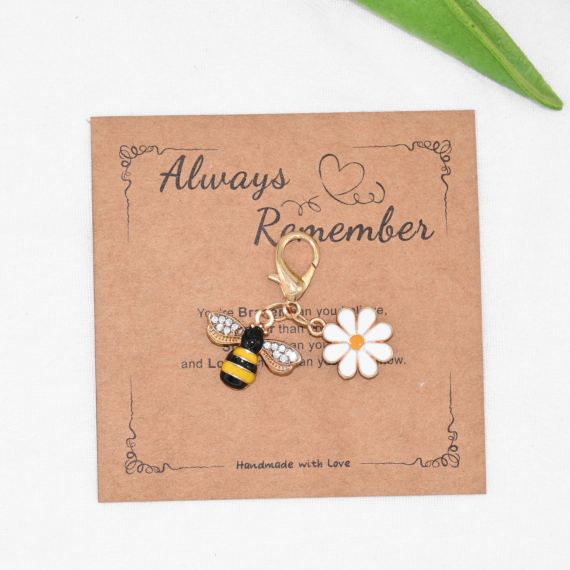 White flowers + bees + blessing words