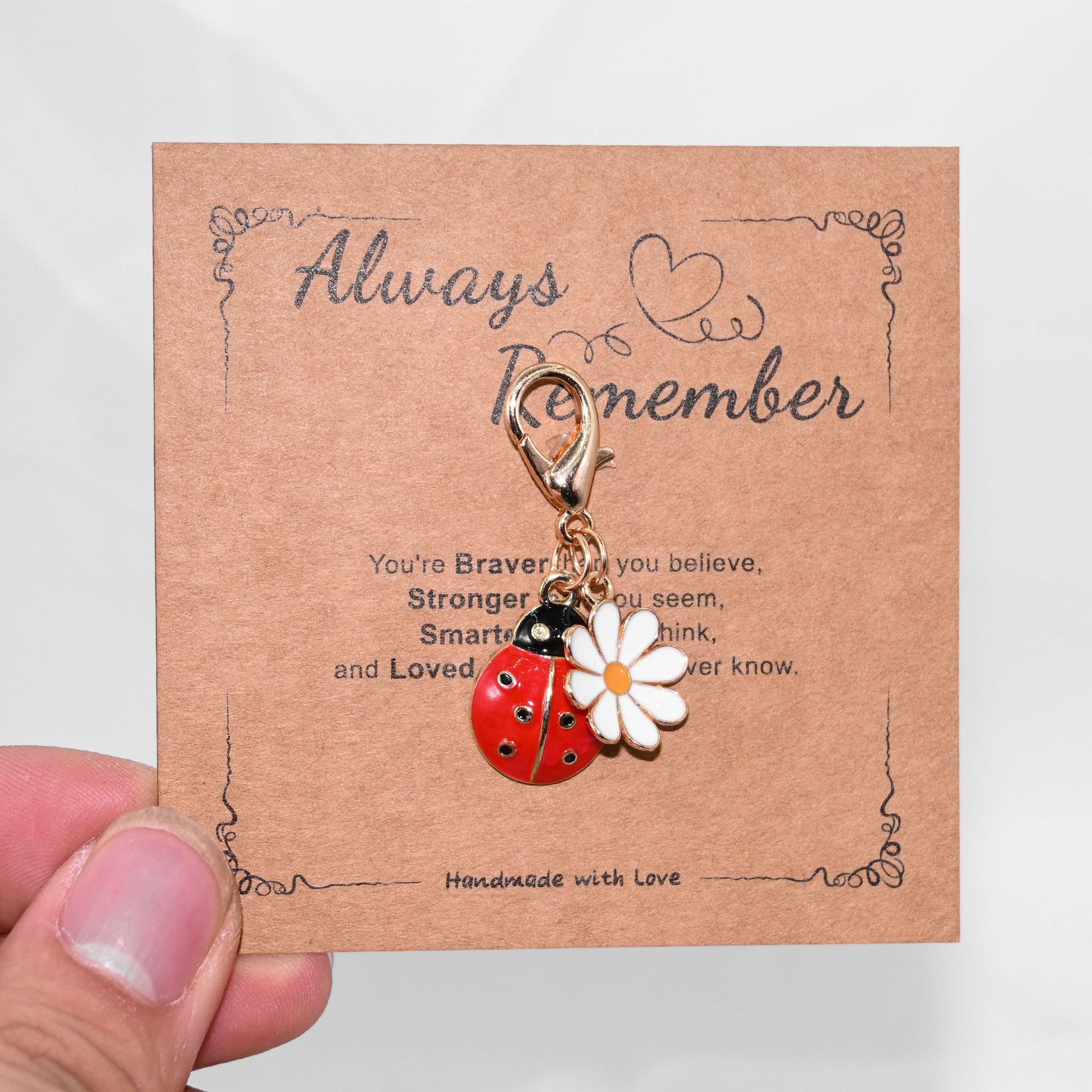Red seven-star ladybug + cardboard