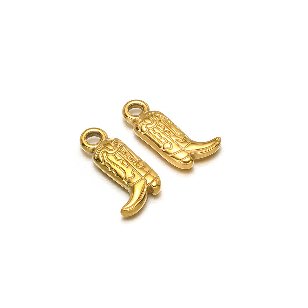 18*10mm gold oil compact solid boots with 2.7mm single hole inside gold
