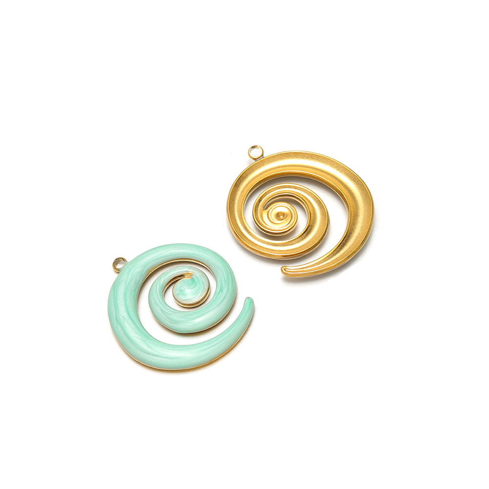 30*26mm golden left-hand mosquito coil with oil dripping on one side, 1.9mm single hole inside, light green