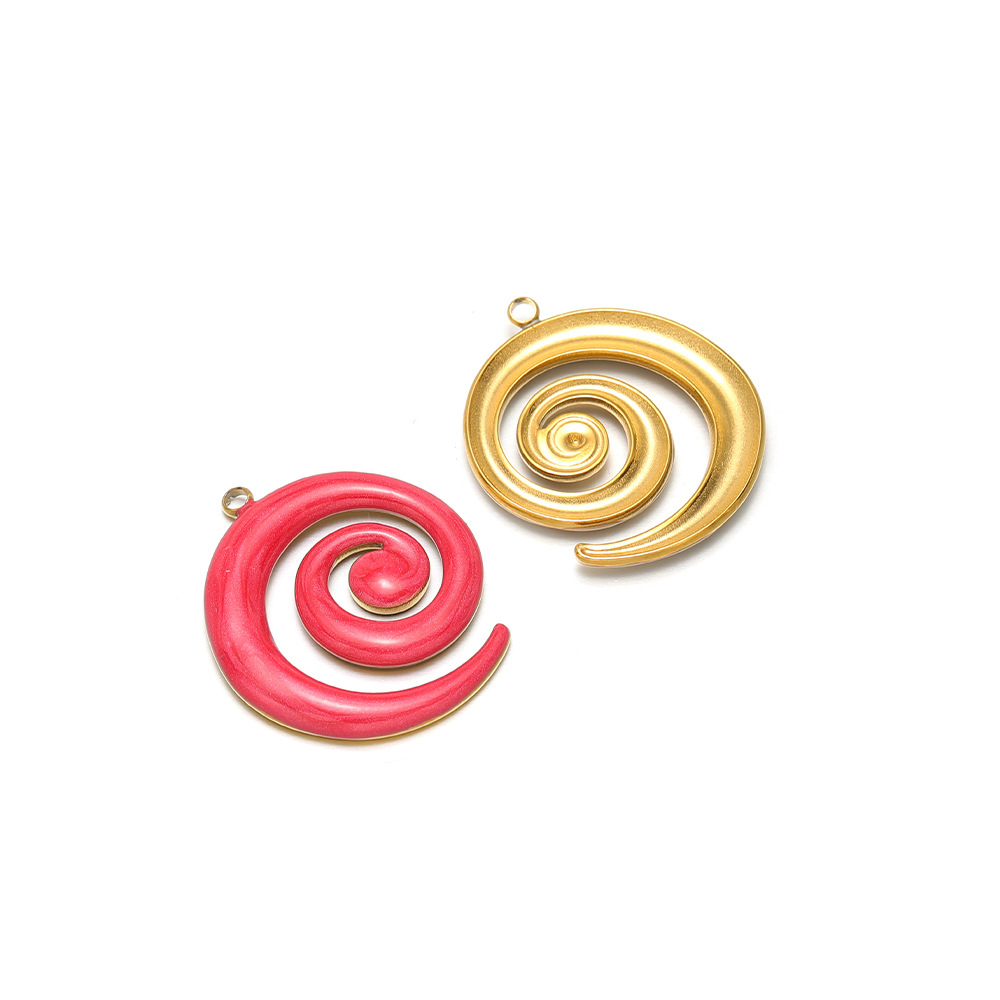 30*26mm golden left-hand mosquito coil with oil dripping on one side, 1.9mm single hole inside, wine red