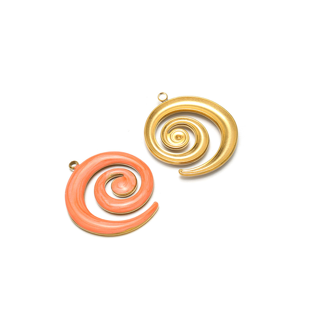 30*26mm golden left-hand mosquito coil with oil dripping on one side, 1.9mm single hole inside, orange