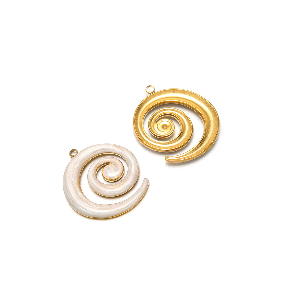 30*26mm golden left-hand mosquito coil with oil dripping on one side, 1.9mm single hole inside, off-white