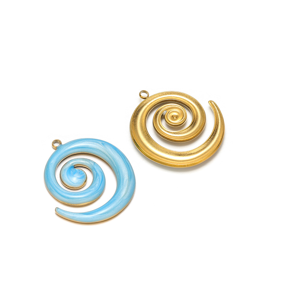 30*26mm golden right-hand mosquito coil with oil dripping on one side, 1.9mm single hole inside, sky blue