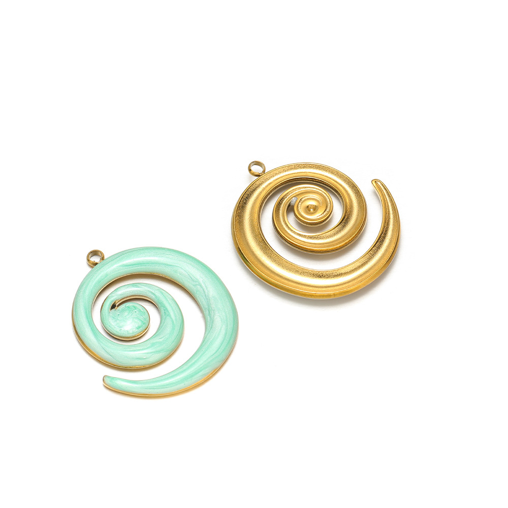 30*26mm golden right-hand mosquito coil with oil dripping on one side, 1.9mm single hole inside, light green