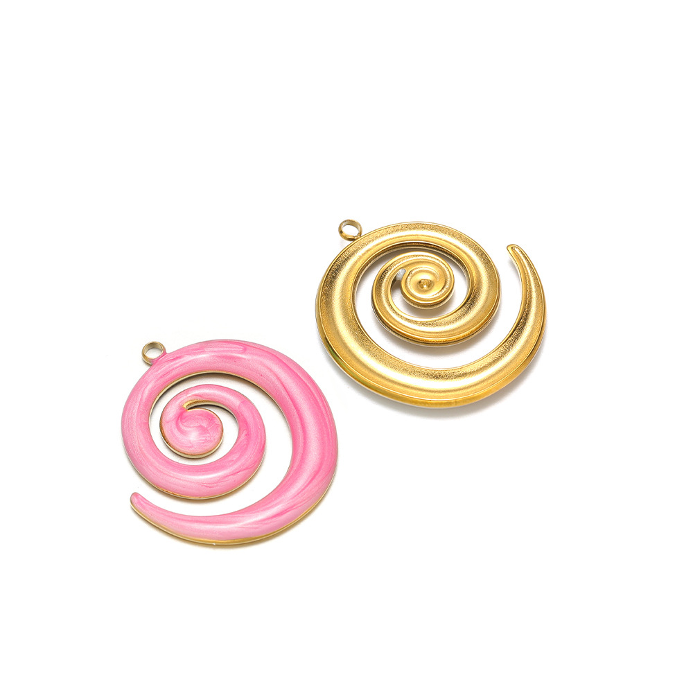 30*26mm golden right-hand mosquito coil with oil dripping on one side, 1.9mm single hole inside, rose pink