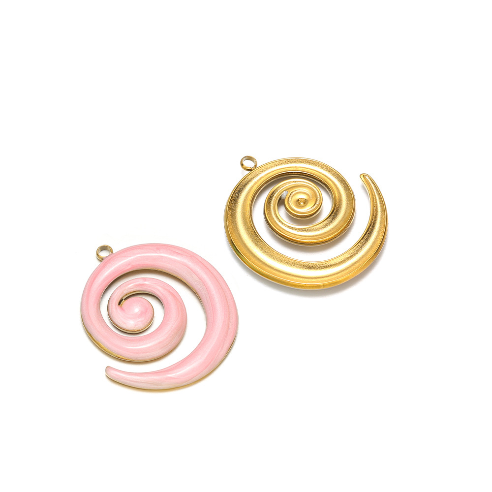 30*26mm golden right-hand mosquito coil with oil dripping on one side, 1.9mm single hole inside, light pink