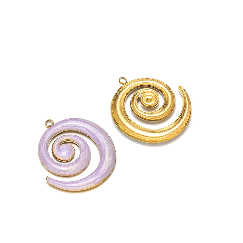 30*26mm golden right-hand mosquito coil with oil dripping on one side, 1.9mm single hole inside, light purple