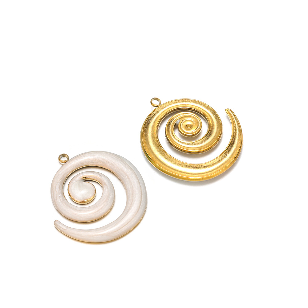 30*26mm golden right-hand mosquito coil with oil dripping on one side, 1.9mm single hole inside, off-white