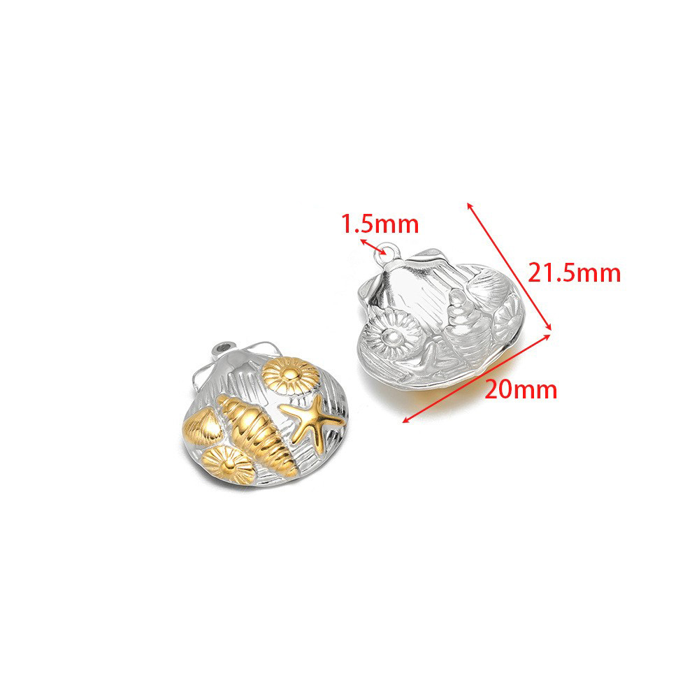 21.5*20mm gold shell with 1.5mm single hole inside