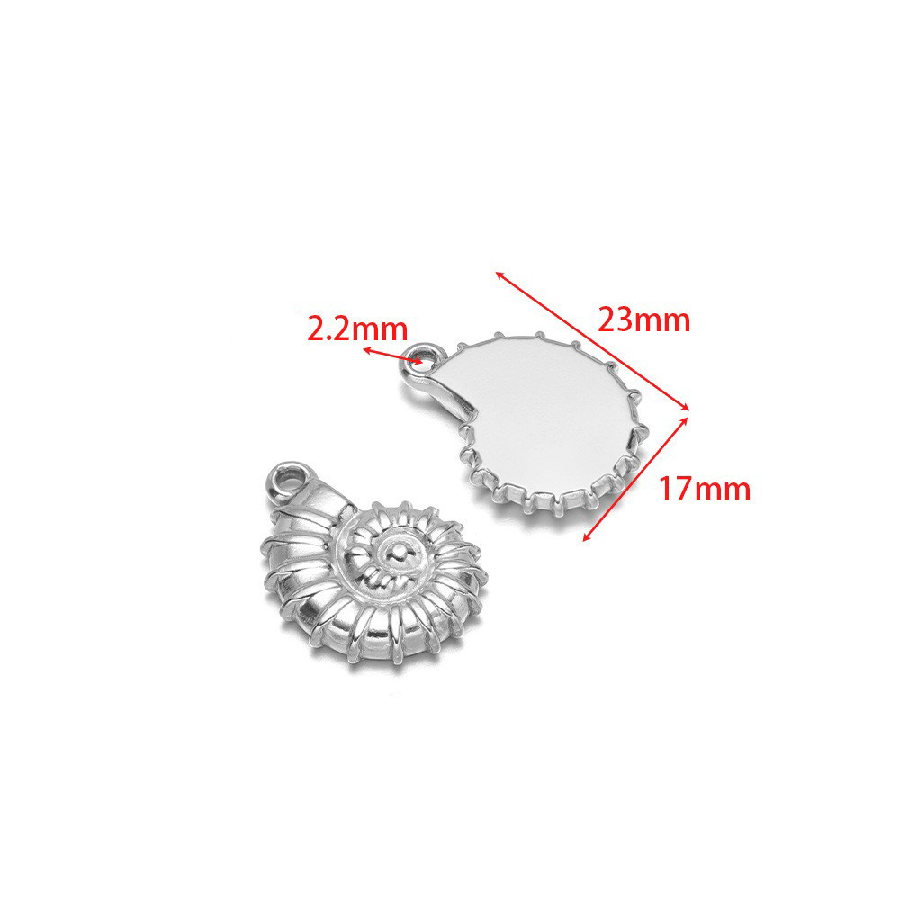 23*17mm hydraulic conch, 2.2mm single hole inside, steel color