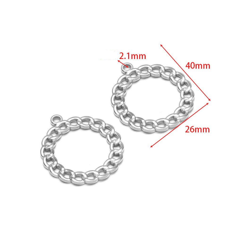 40*36mm hydraulic hollow circle, 3mm single hole inside, steel color