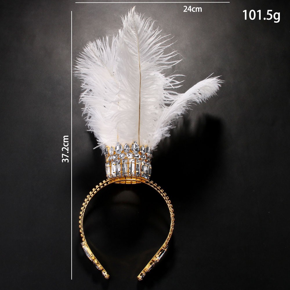White feather gold plated