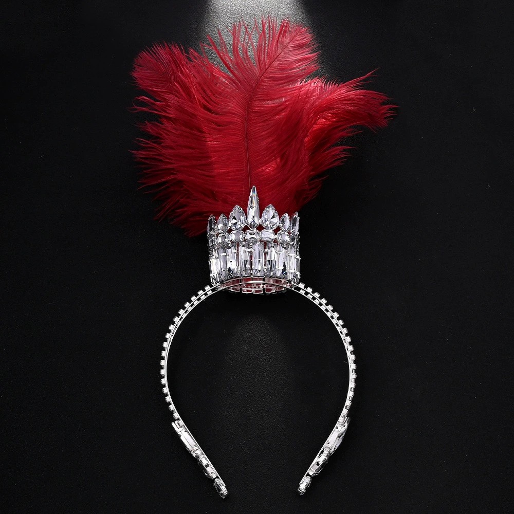 Red feather silver plated