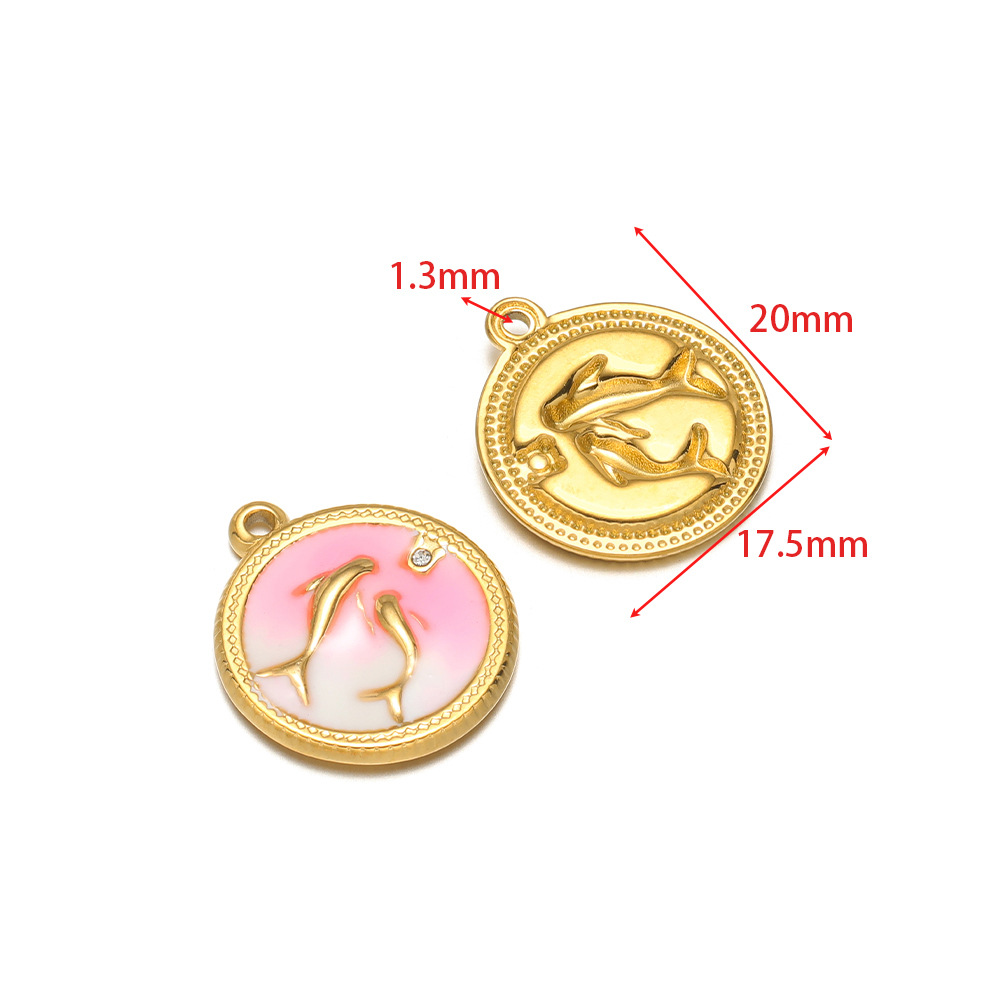 27*25mm pink and white