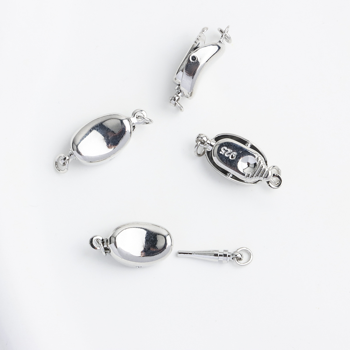 Silver ingot buckle a51