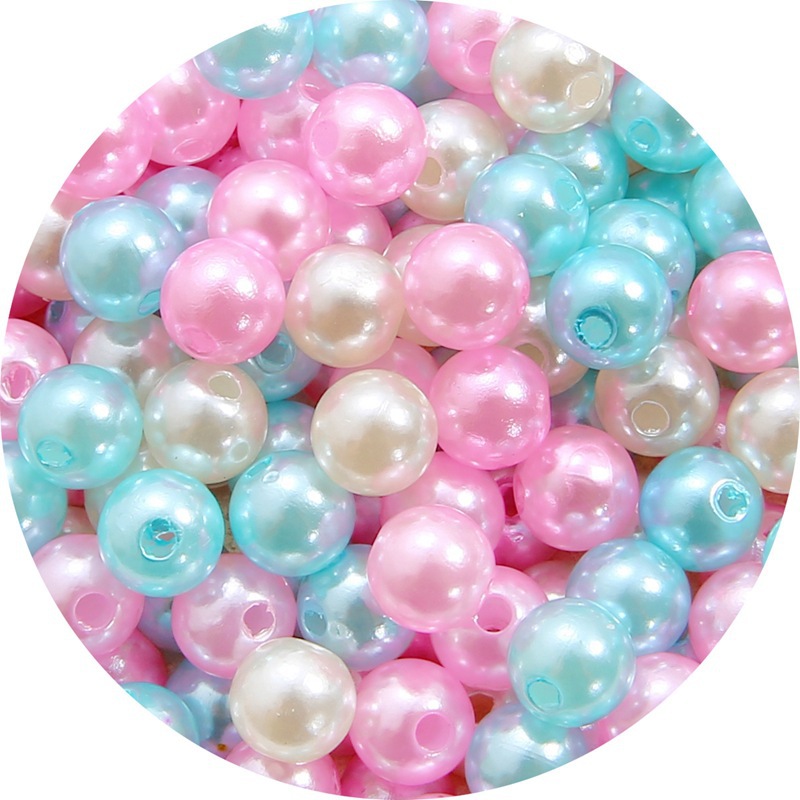 Lake blue pink rice white 3 color mix