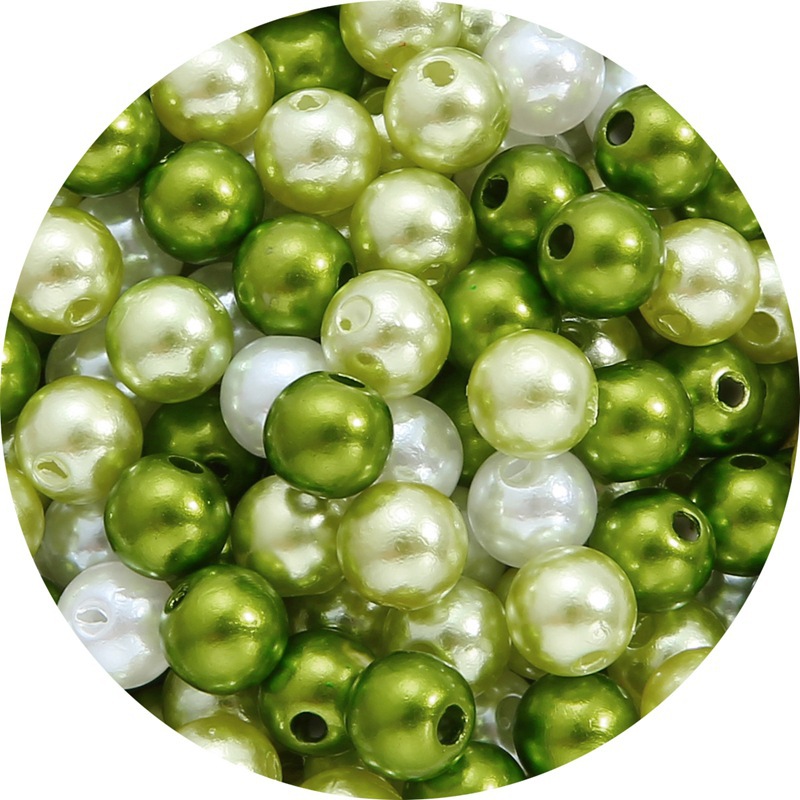 Green olive green white 3 color mix