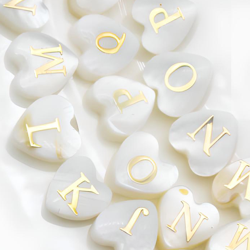 Love white shell horizontal hole
