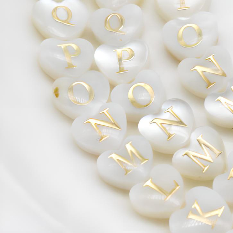 Love White Shell Straight Hole