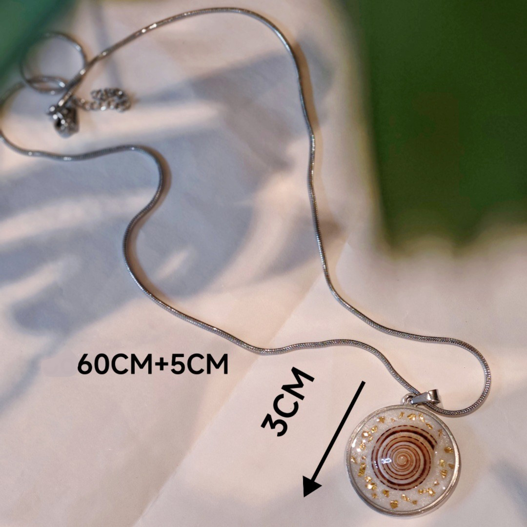Round pendant chain length 60cm 5cm