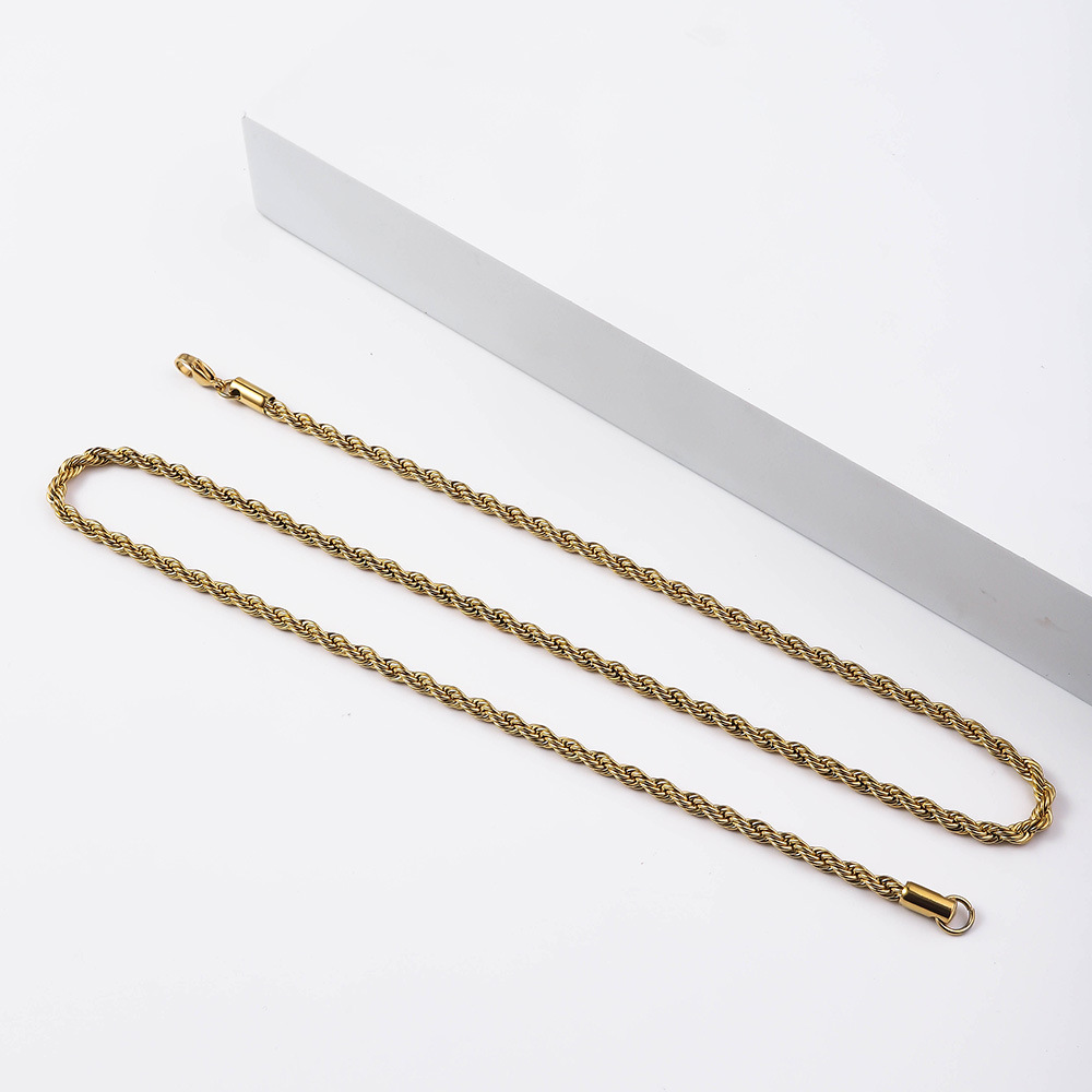 Gold twist chain [4mm wide]