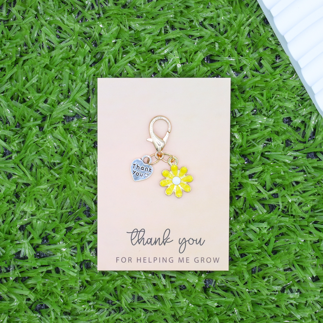 Yellow flowers thankyou+ cardboard individually packaged
