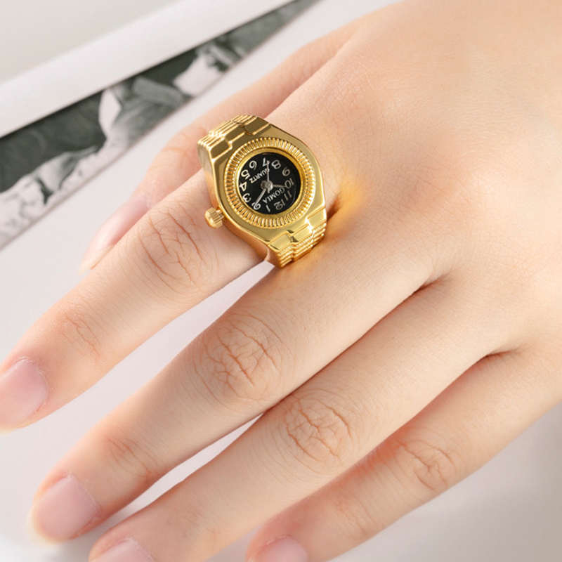 Round Gold Black