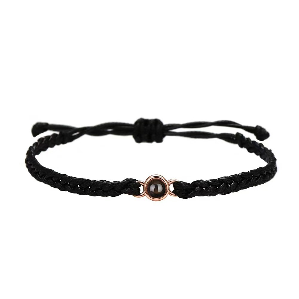 Black rope   rose gold