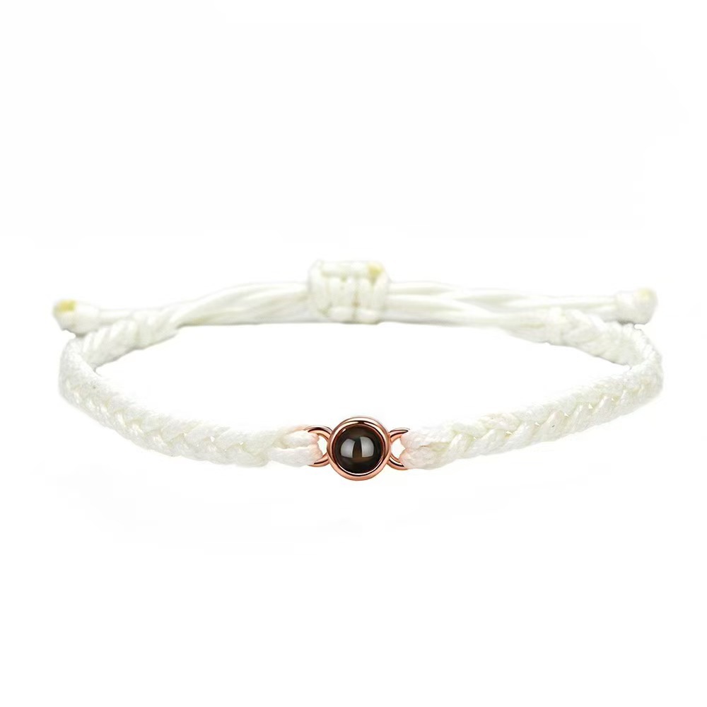 White rope   rose gold