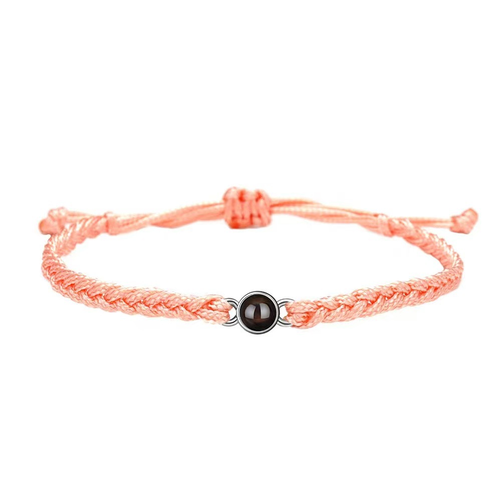 Pink rope   silver