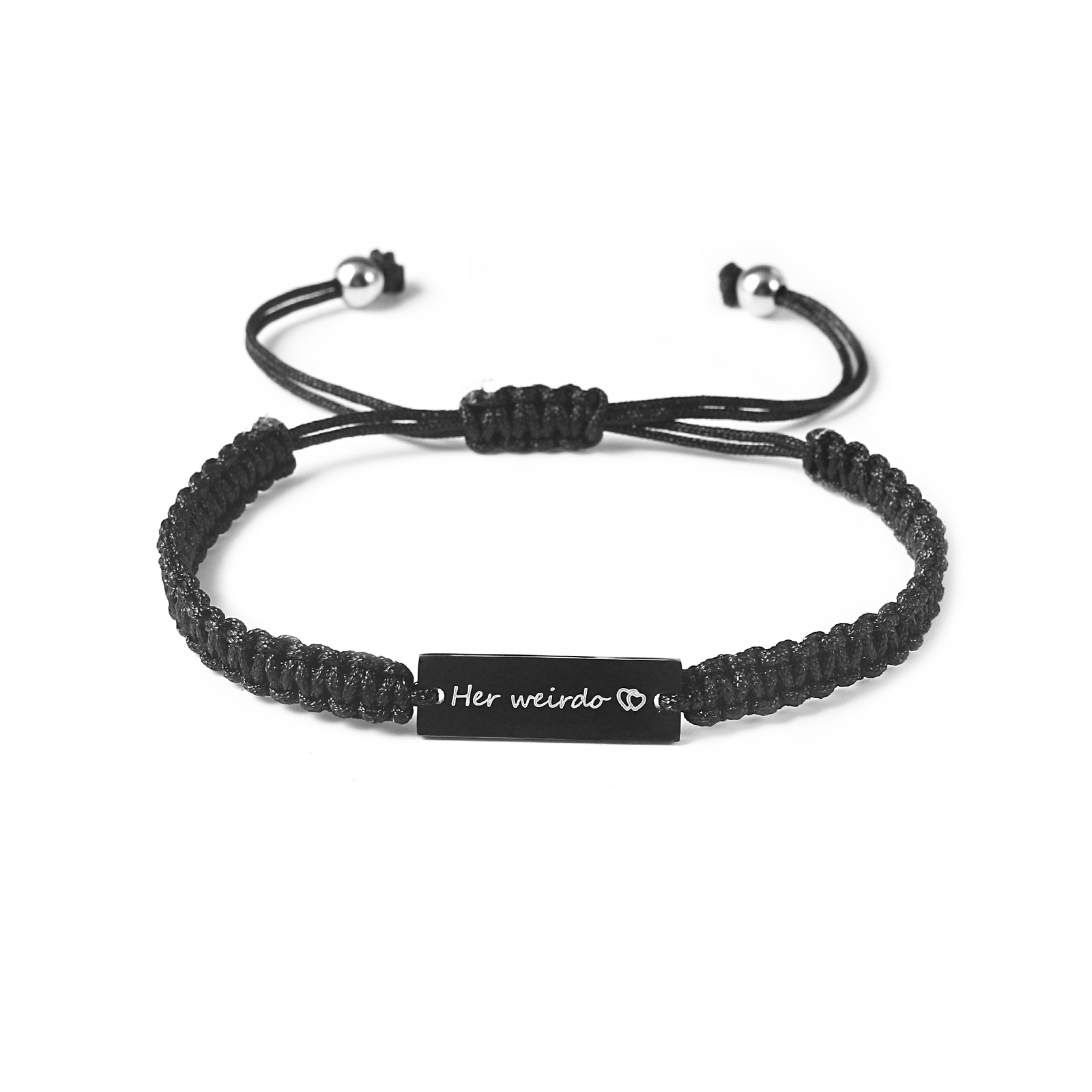 'Her weirda' black woven men's hand rope