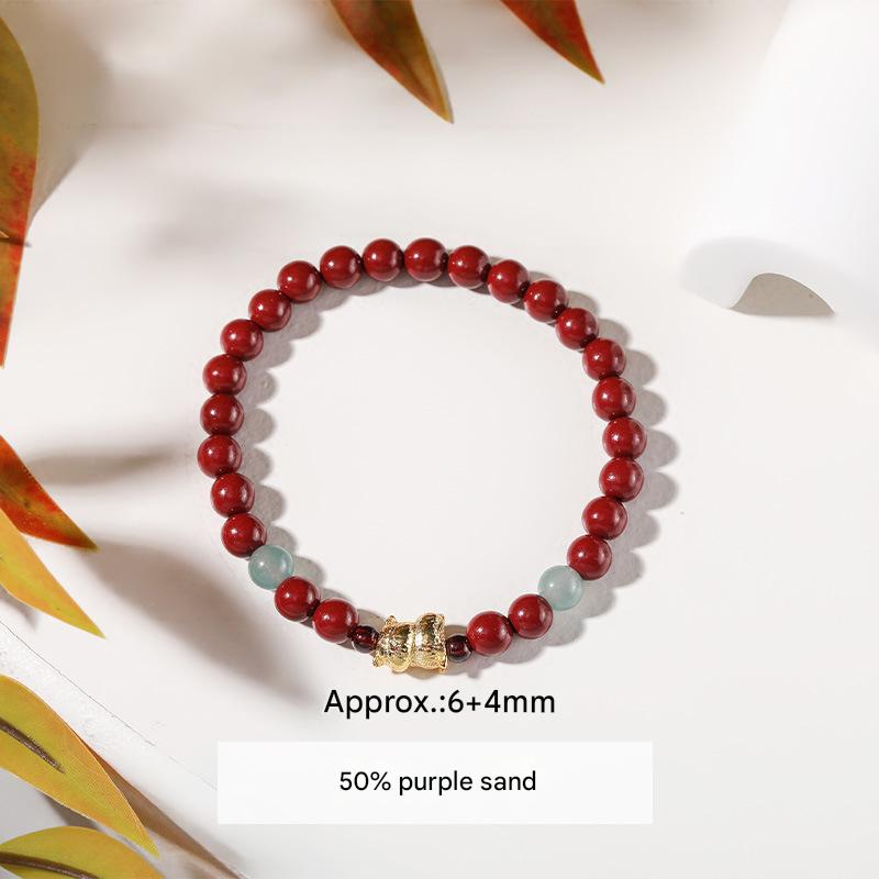 Purple sand cute cat bracelet
