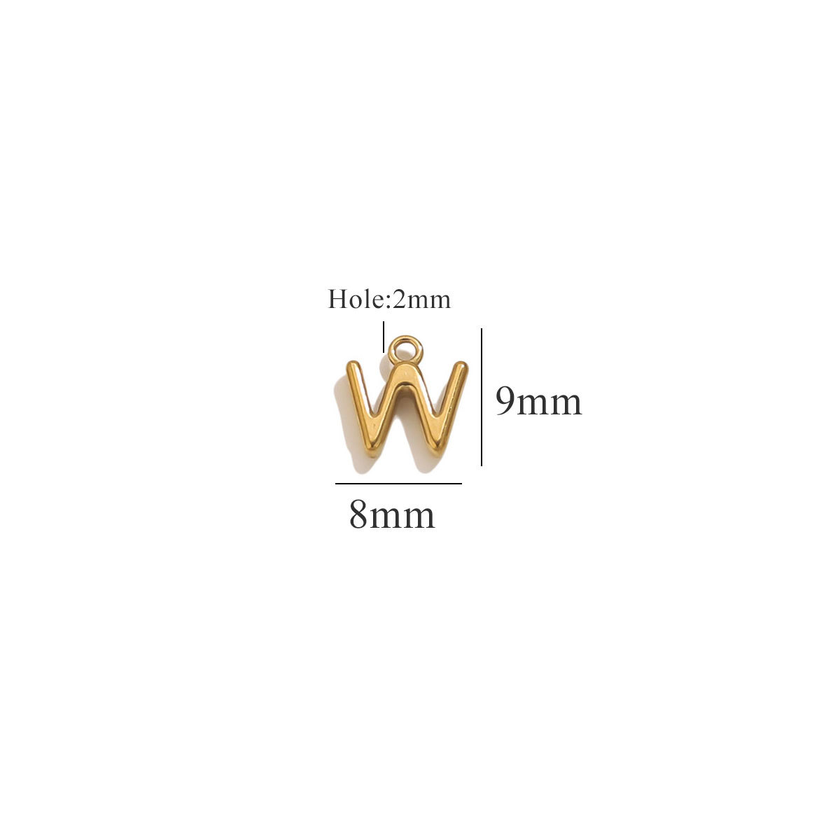 Gold circled letters-w